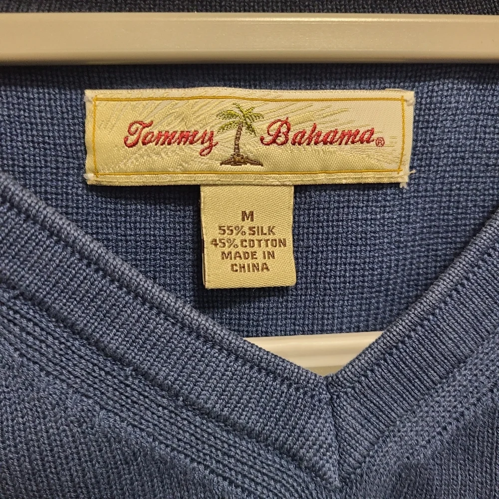 Tommy Bahama Blue Silk Cotton‎ Men's Sweater Size M